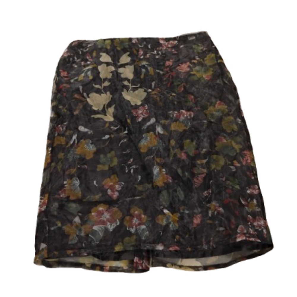Mango MNG Suit Collection Floral Organza Skirt Sz 8